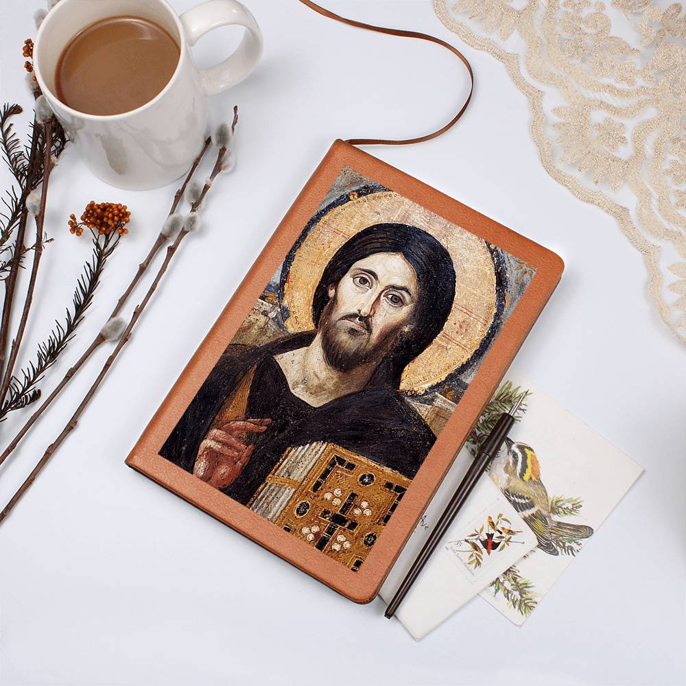 Christ Pantocrator of Sinai Orthodx Icon Leather Journal