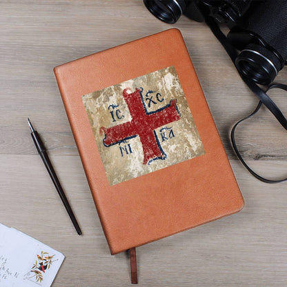 Jesus Christ Conquers IC XC NIKA Christogram Leather Journal