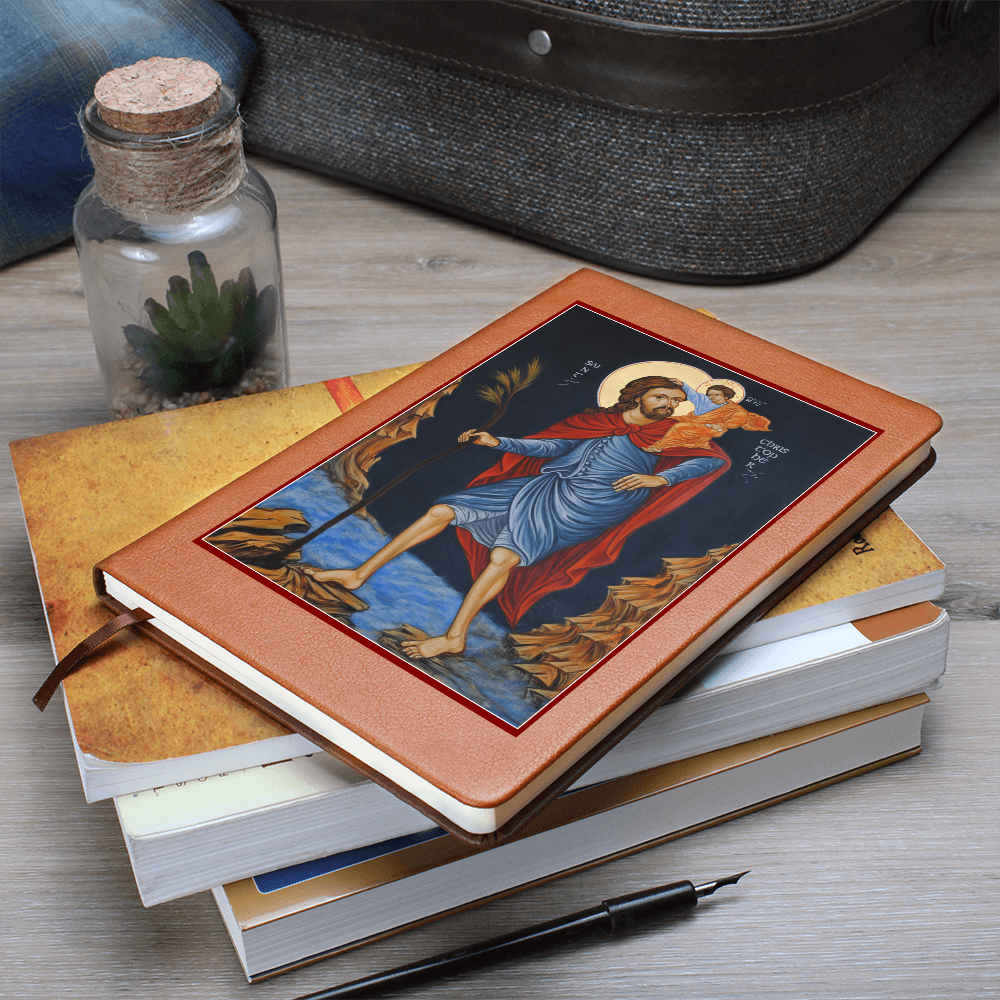 Saint Christopher Leather Journal