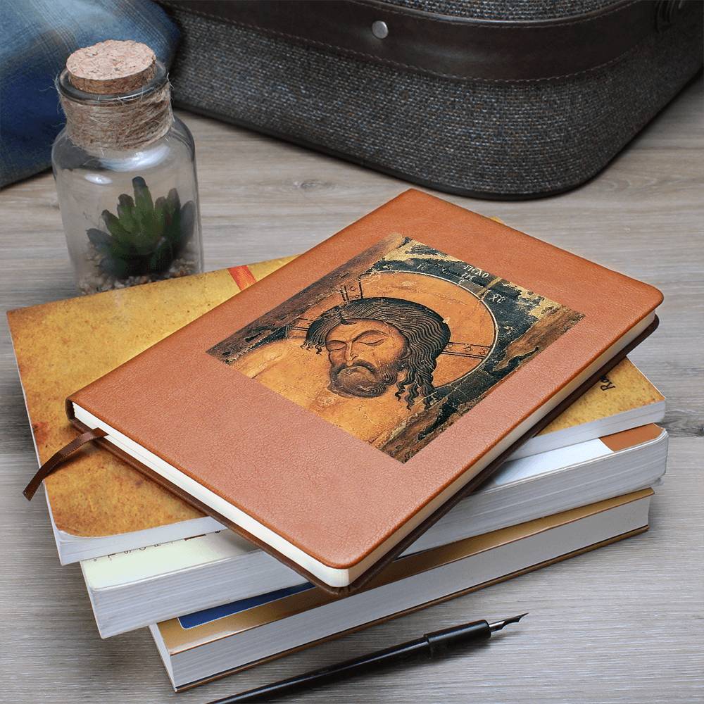 Extreme Humility Orthodox Icon Christ the Bridegroom Leather Journal