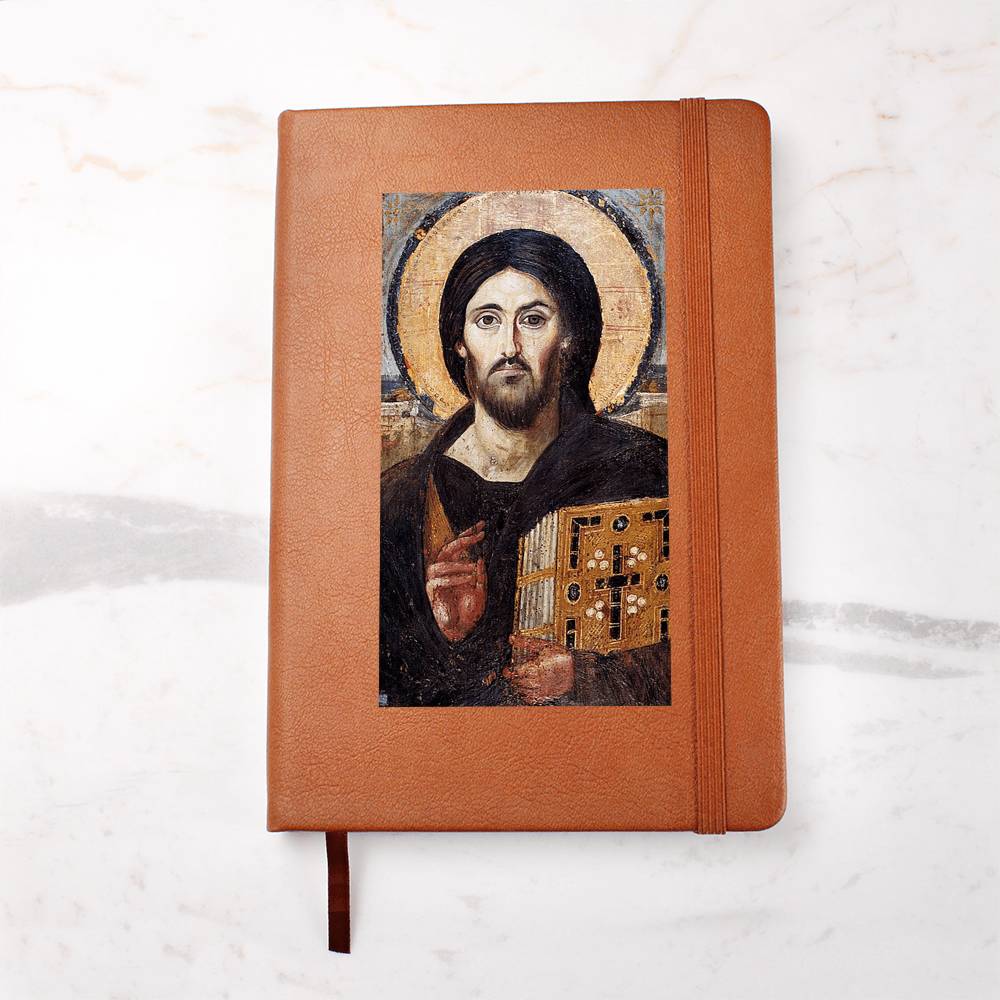 Jesus Christ Pantocrator of Sinai Leather Journal