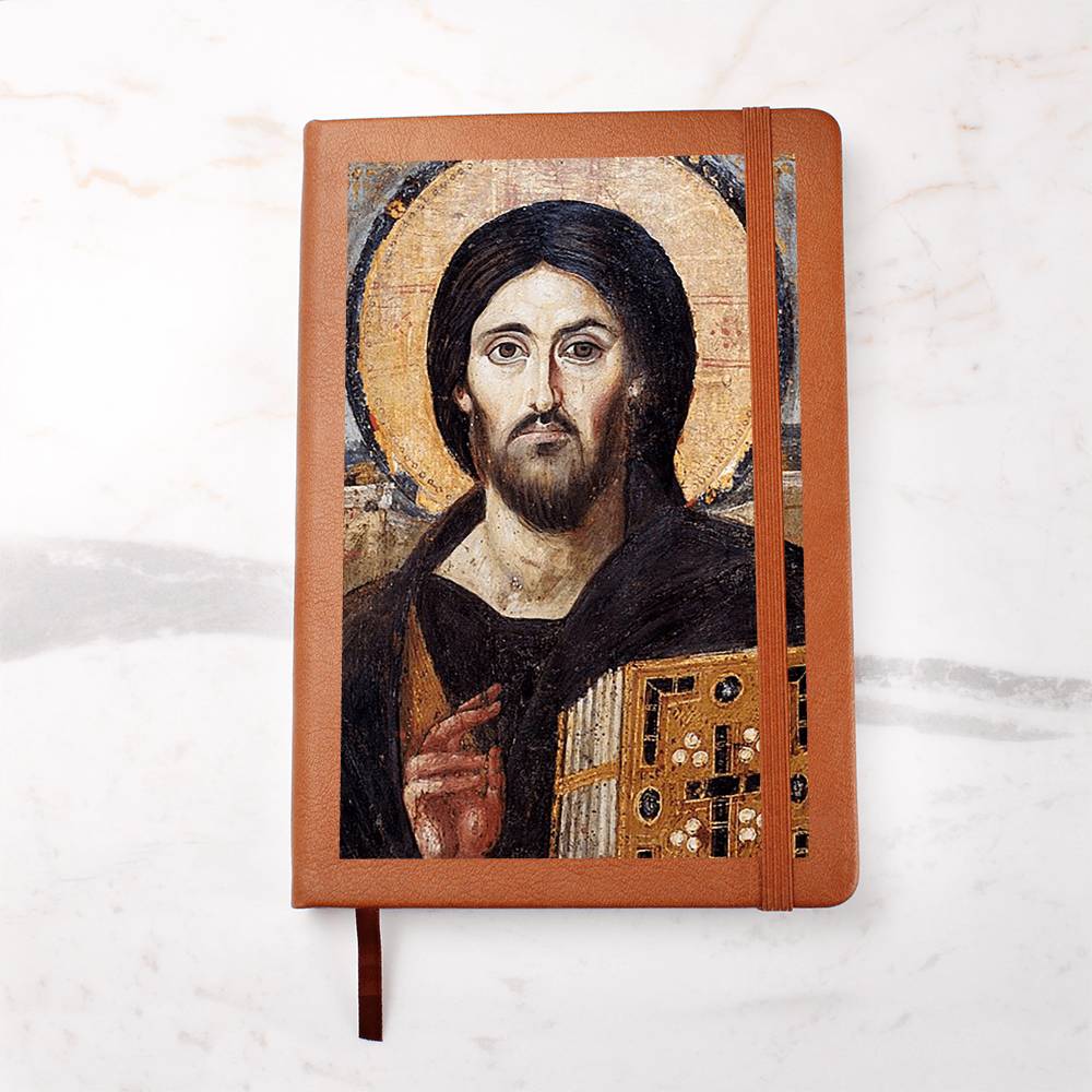 Christ Pantocrator of Sinai Orthodx Icon Leather Journal