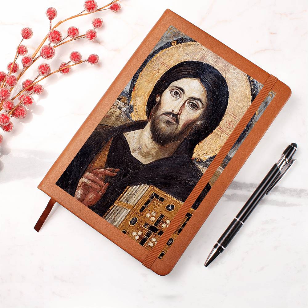 Christ Pantocrator of Sinai Orthodx Icon Leather Journal