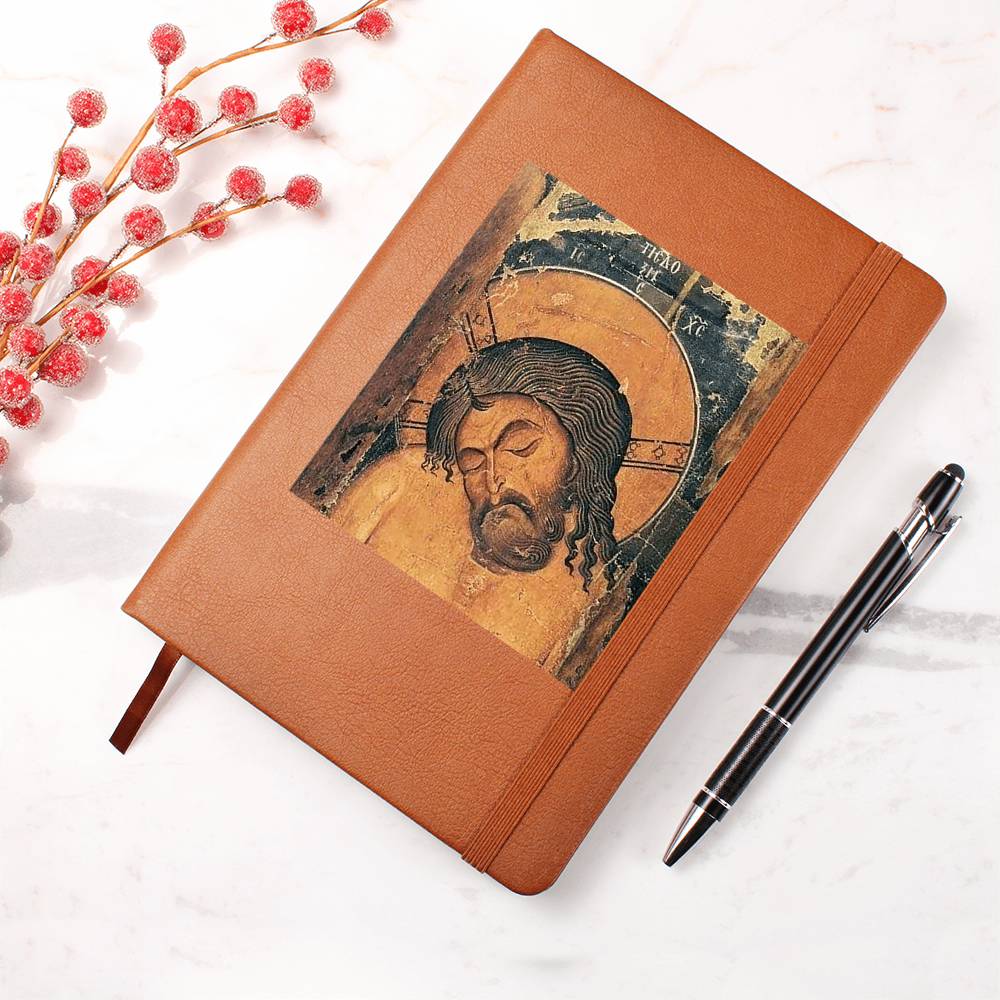 Extreme Humility Orthodox Icon Christ the Bridegroom Leather Journal