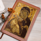 Theotokos Vladimir Leather Journal, Orthodox Icon Leather Notebook