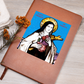 St Therese of Lisieaux Picture Leather Journal