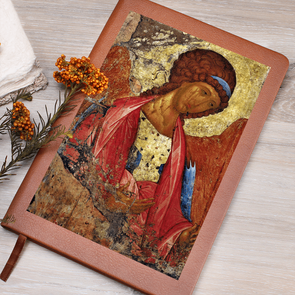 Archangel Michael Orthodox Icon by Andrey Rublev Leather Journal