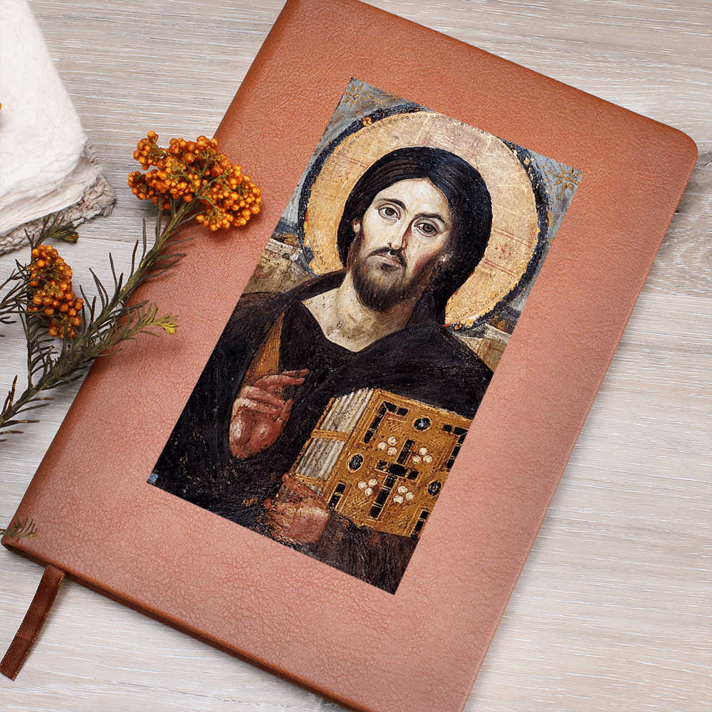 Jesus Christ Pantocrator of Sinai Leather Journal