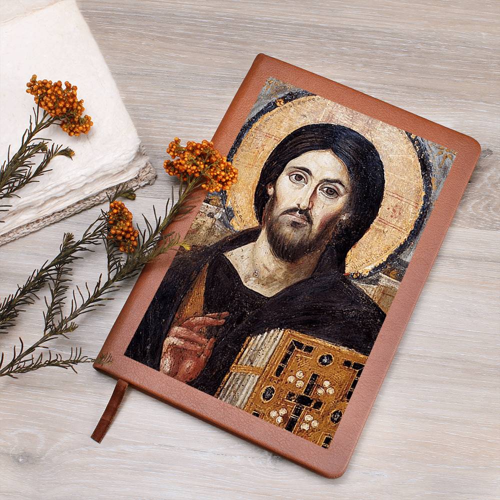 Christ Pantocrator of Sinai Orthodx Icon Leather Journal