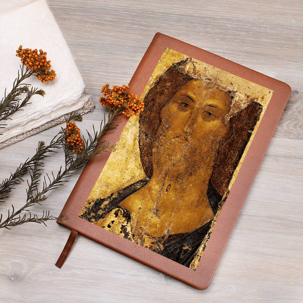 Christ Saviour Orthodox Icon by Anfrey Rublev Leather Journal