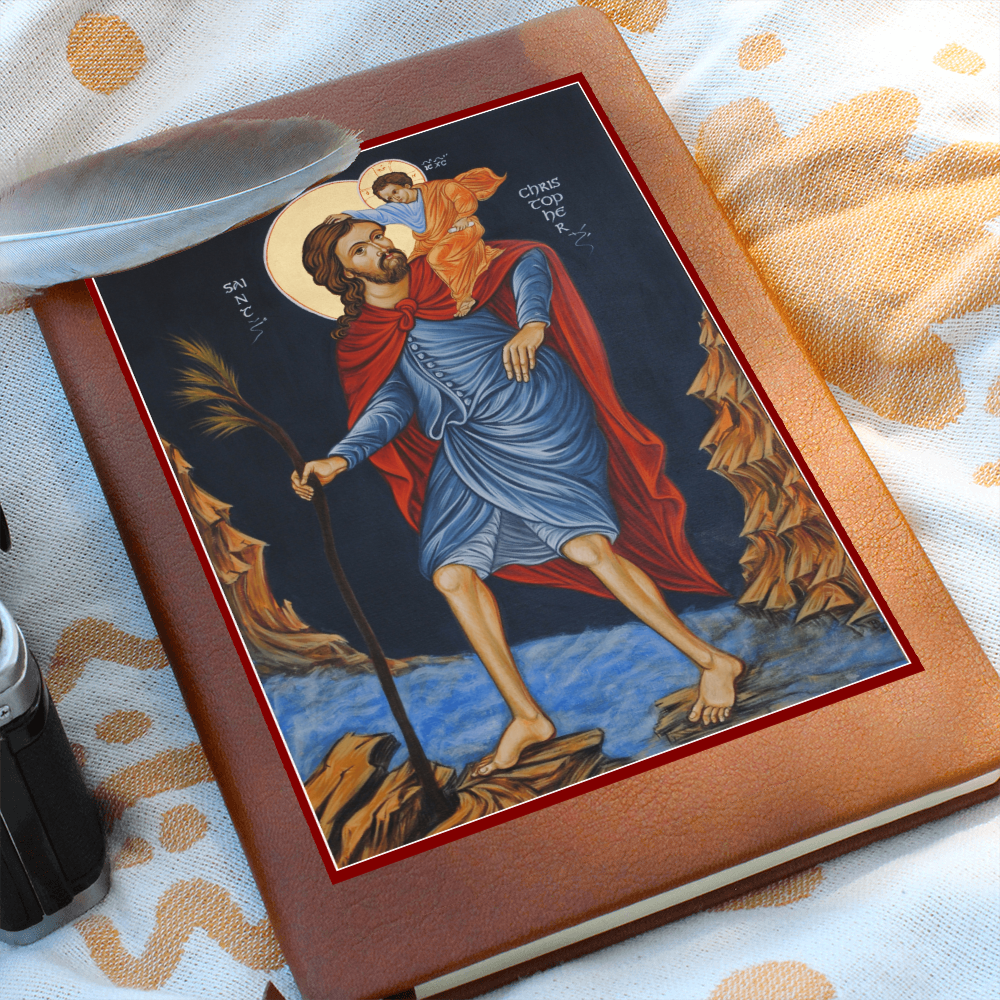 Saint Christopher Leather Journal