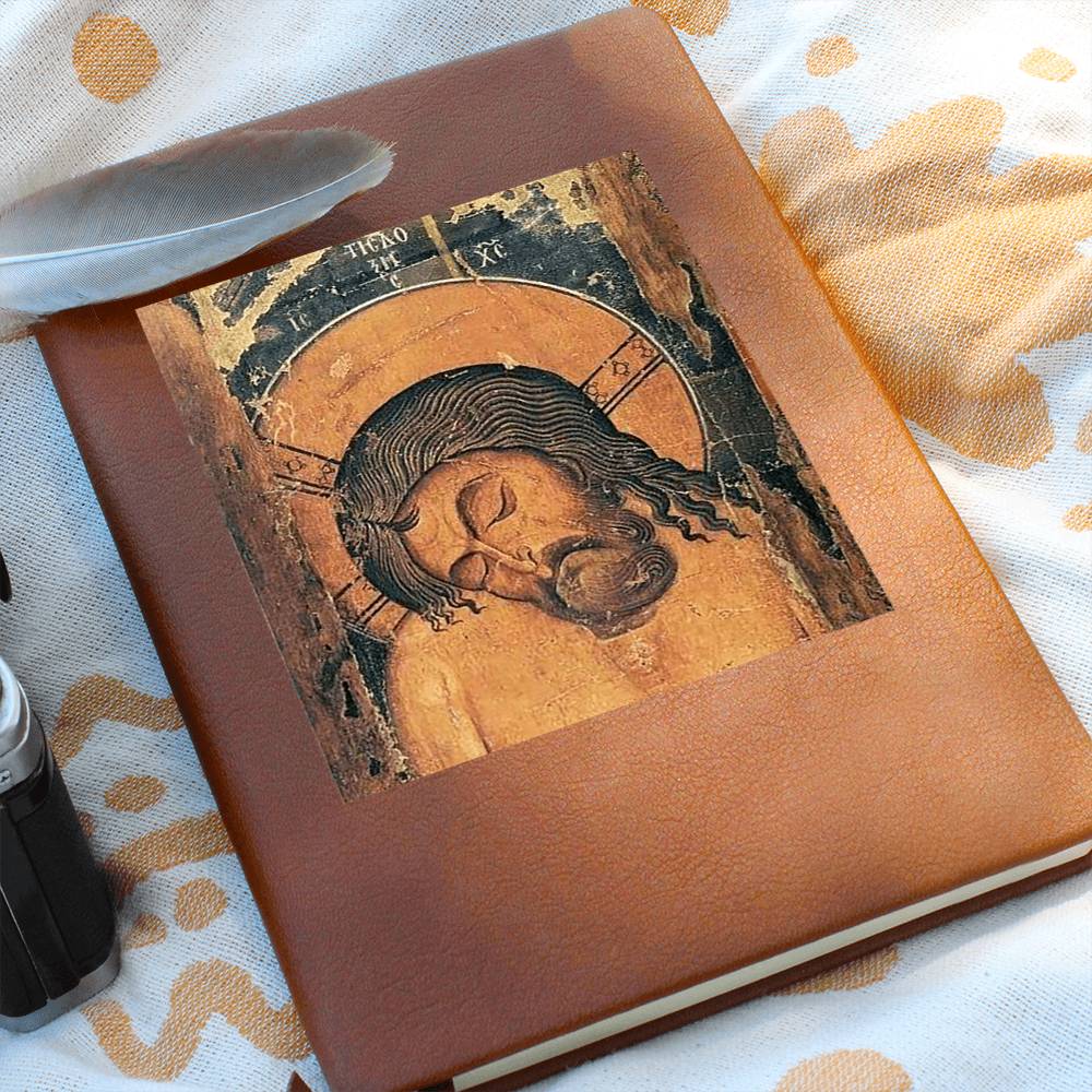 Extreme Humility Orthodox Icon Christ the Bridegroom Leather Journal