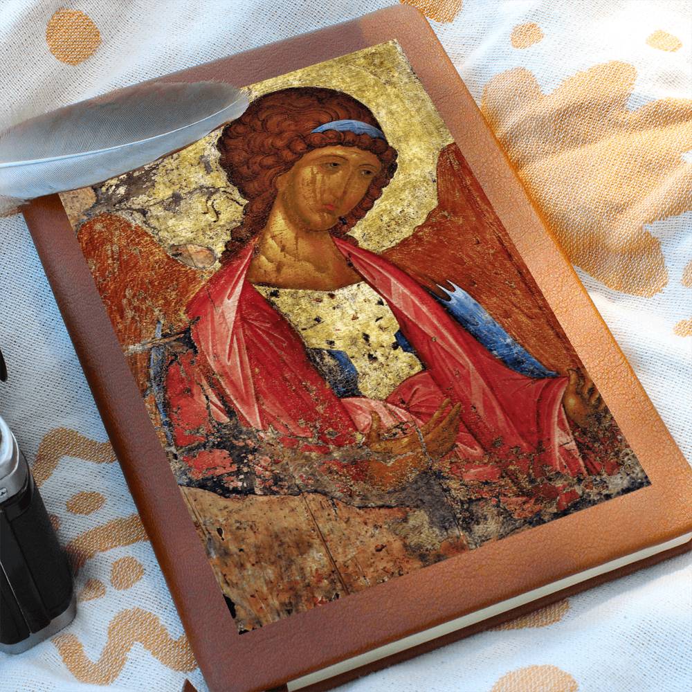 Archangel Michael Orthodox Icon by Andrey Rublev Leather Journal