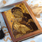 Theotokos Vladimir Leather Journal, Orthodox Icon Leather Notebook