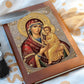 Theotokos Icon Leather Journal, Orthdox Icon Leather Notebook