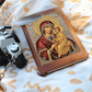 Theotokos Icon Leather Journal, Orthdox Icon Leather Notebook