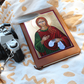 St Mary Magdalene Orthodox Icon Leather Journal
