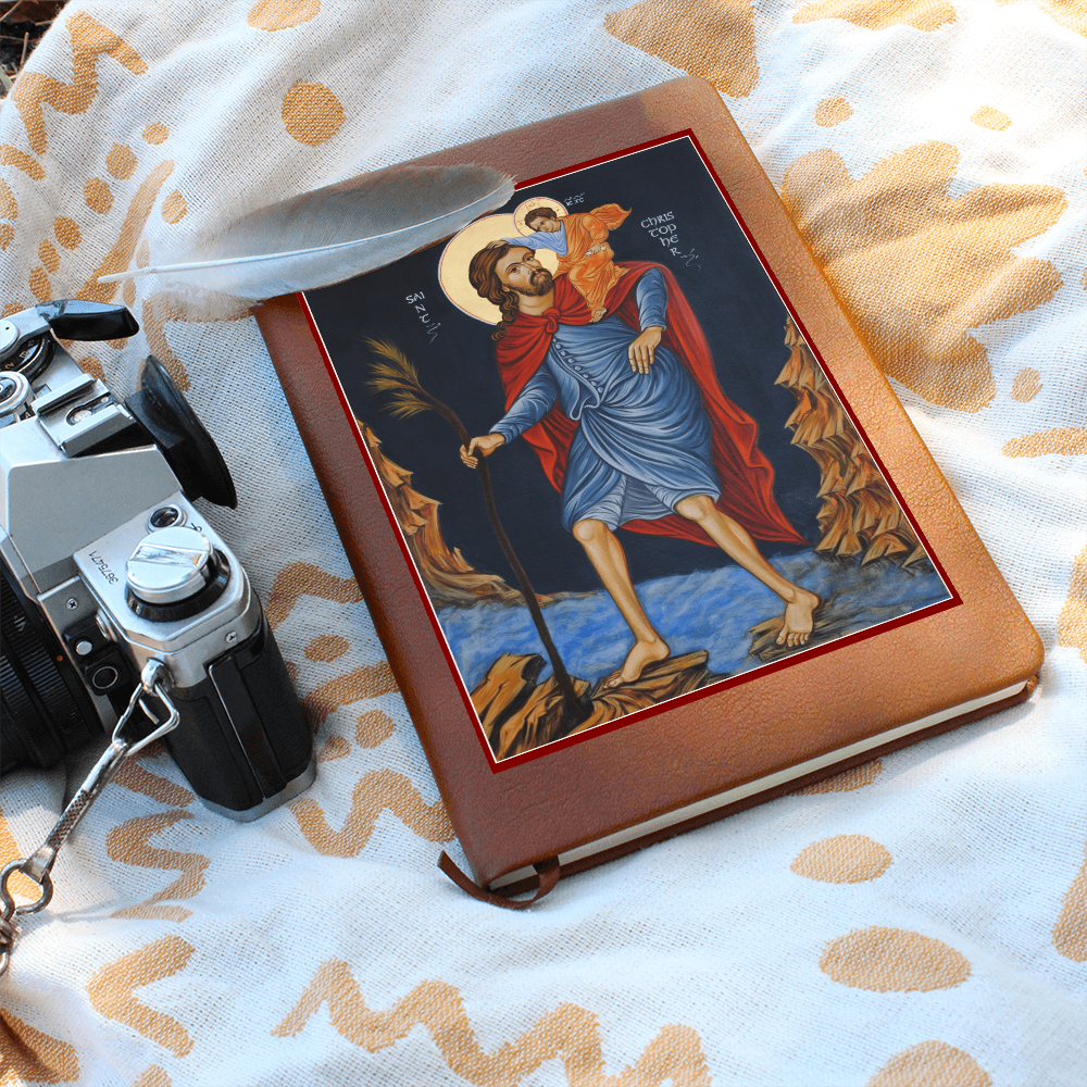 Saint Christopher Leather Journal