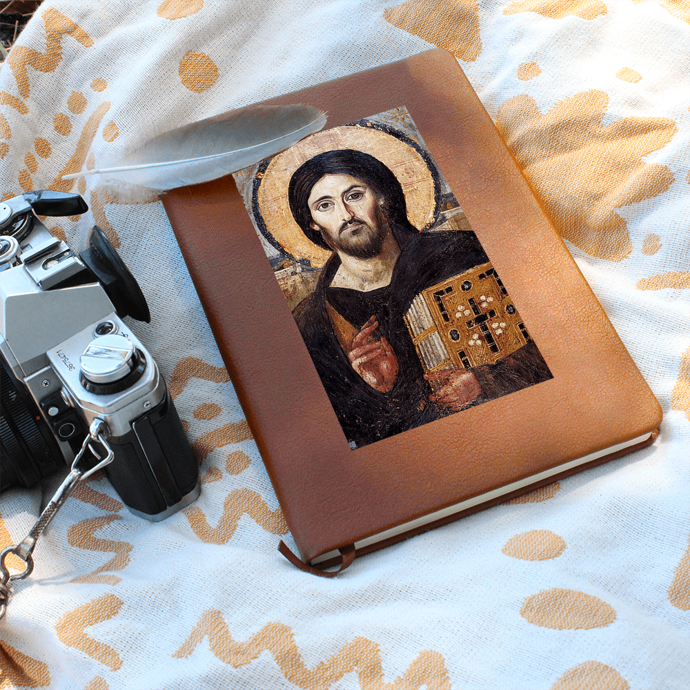 Jesus Christ Pantocrator of Sinai Leather Journal