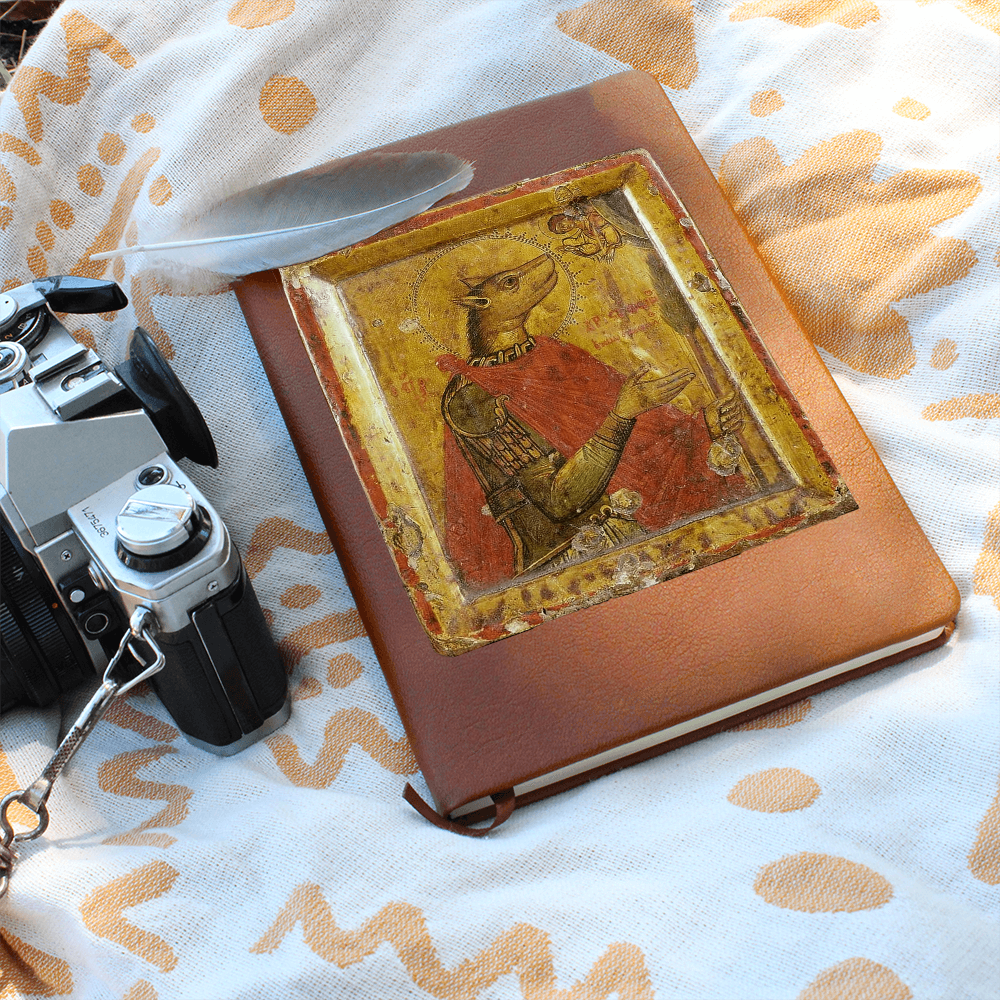 Dog Headed Christopher Orthodox Icon Leather Journal