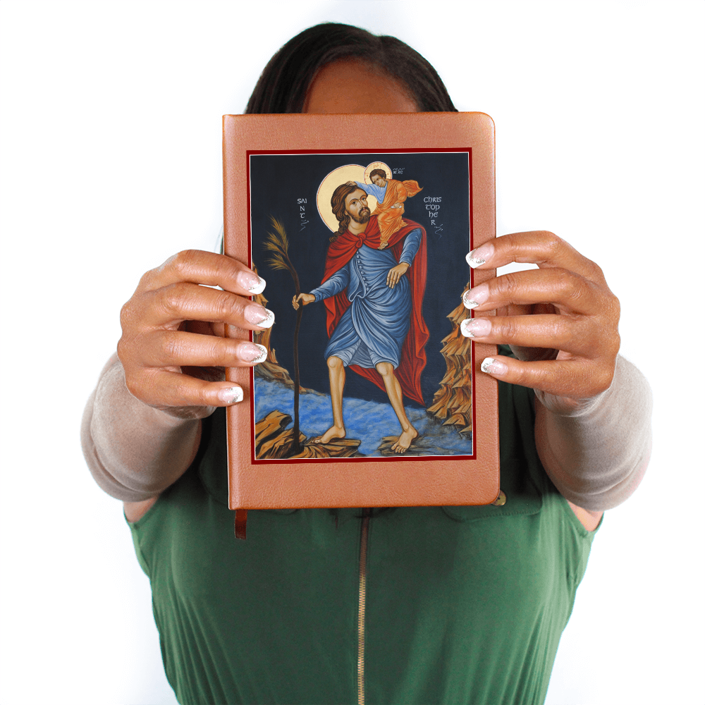Saint Christopher Leather Journal