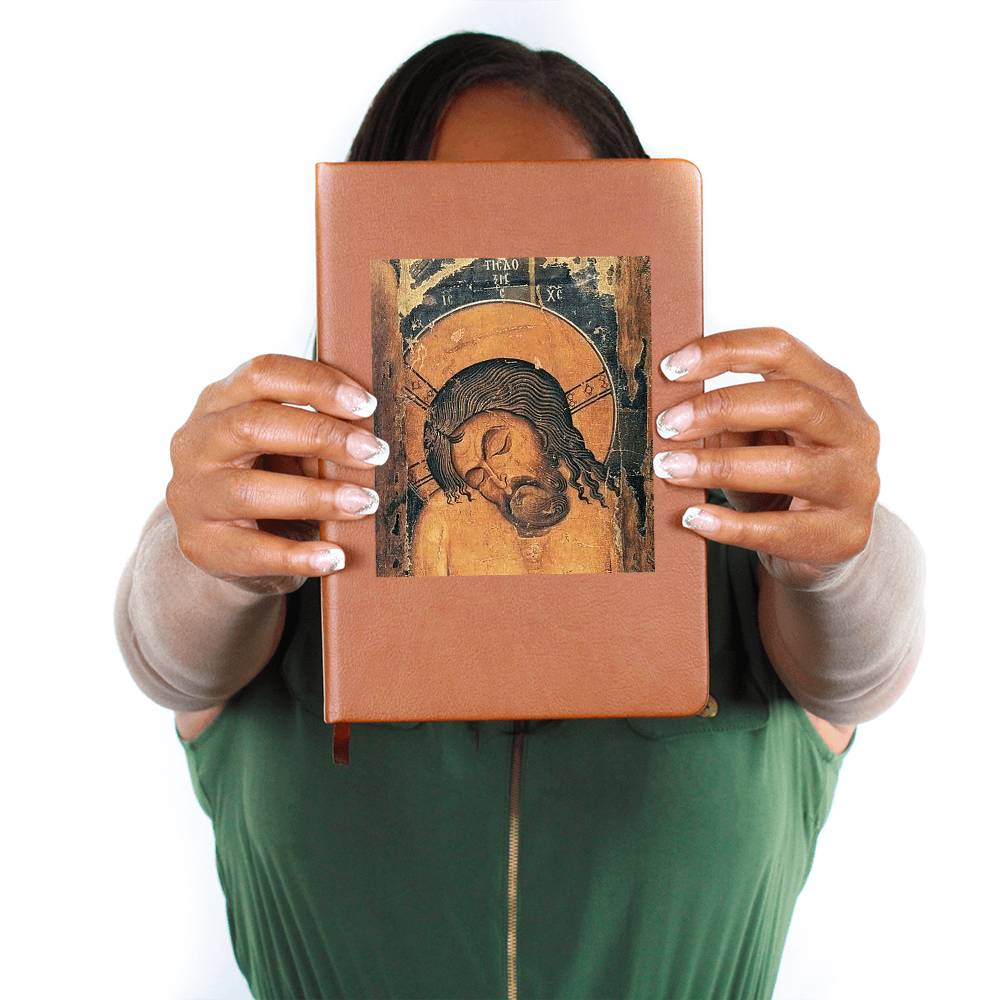 Extreme Humility Orthodox Icon Christ the Bridegroom Leather Journal