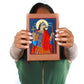 Dog Head St Christopher Orthodox Icon Leather Journal