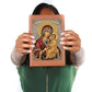 Theotokos Icon Leather Journal, Orthdox Icon Leather Notebook