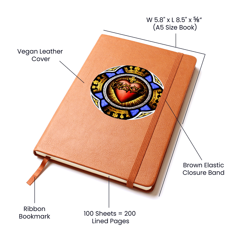 Sacred Heart of Jesus Leather Journal