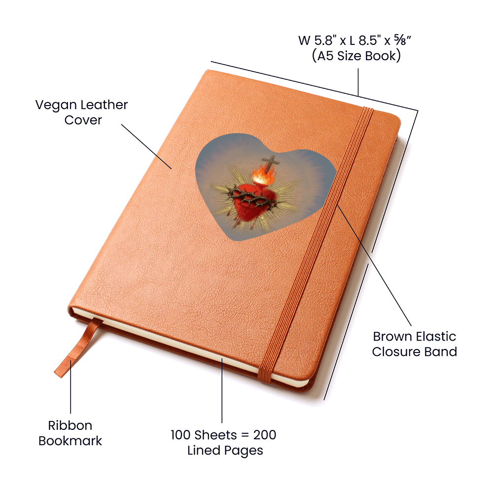 Sacred Heart Leather Journal