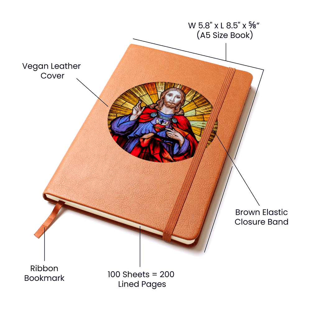 Sacre Heart of Jesus Leather Journal