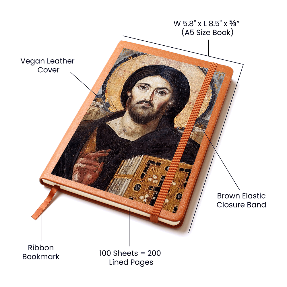Christ Pantocrator of Sinai Orthodx Icon Leather Journal