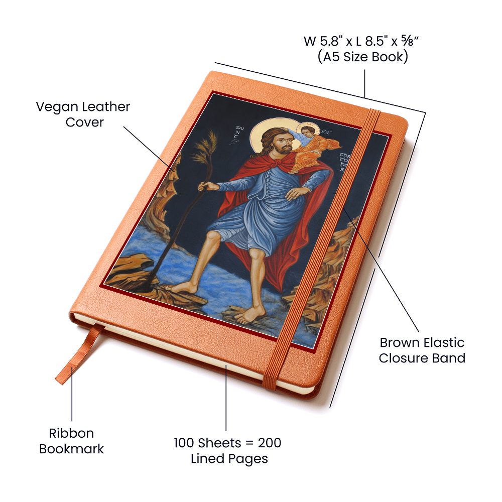 Saint Christopher Leather Journal