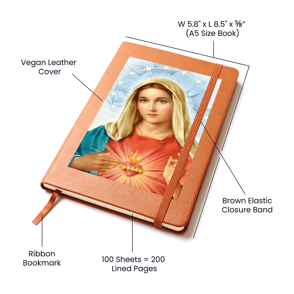 Immaculate Heart of Mary Leather Journal