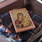 Theotokos Icon Leather Journal, Orthdox Icon Leather Notebook