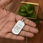 Name of Jesus in Hebrew  engraved dog tag necklace