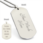 Jesu Christe Fili Dei Prayer engraved dog tg necklace