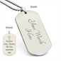 Domine Jesus Christe Latin {Cross] Engraved Dog Tag necklace