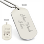Name of Jesus in Hebrew  engraved dog tag necklace