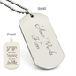 Name of Jesus in Hebrew Greek Aramaic dog tag engraved pendant necklace