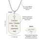 Domine Jesus Christe Latin {Cross] Engraved Dog Tag necklace