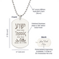 Name of Jesus in Hebrew Greek Aramaic dog tag engraved pendant necklace