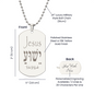 Name of Jesus in Hebrew  engraved dog tag necklace