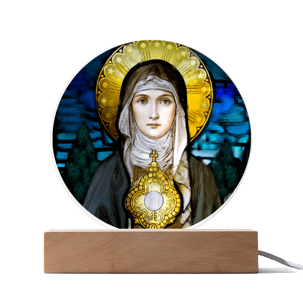 Saint Clare of Assisi Acrylic Circle Plaque