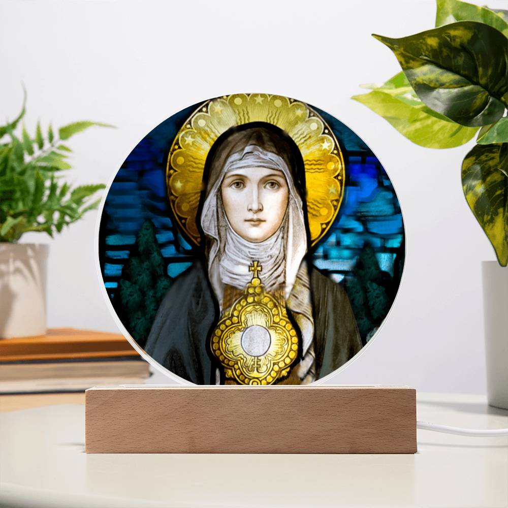 Saint Clare of Assisi Acrylic Circle Plaque