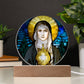 Saint Clare of Assisi Acrylic Circle Plaque