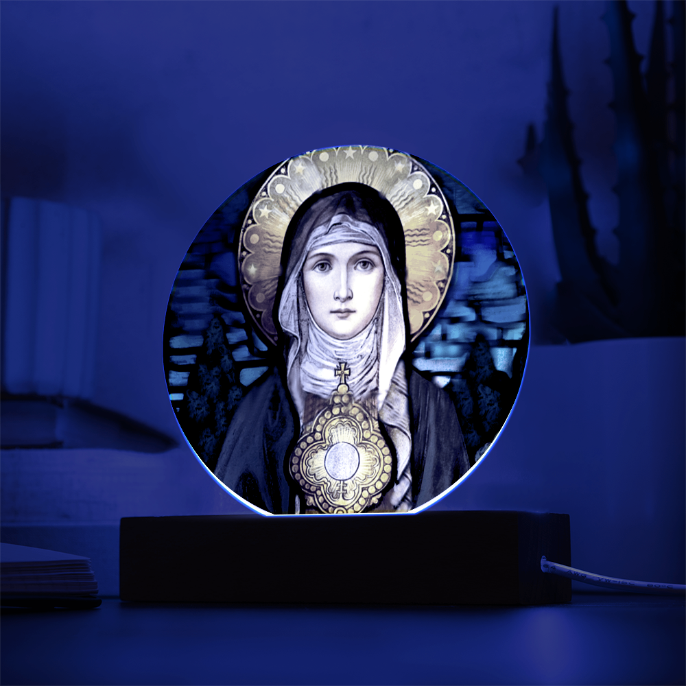 Saint Clare of Assisi Acrylic Circle Plaque