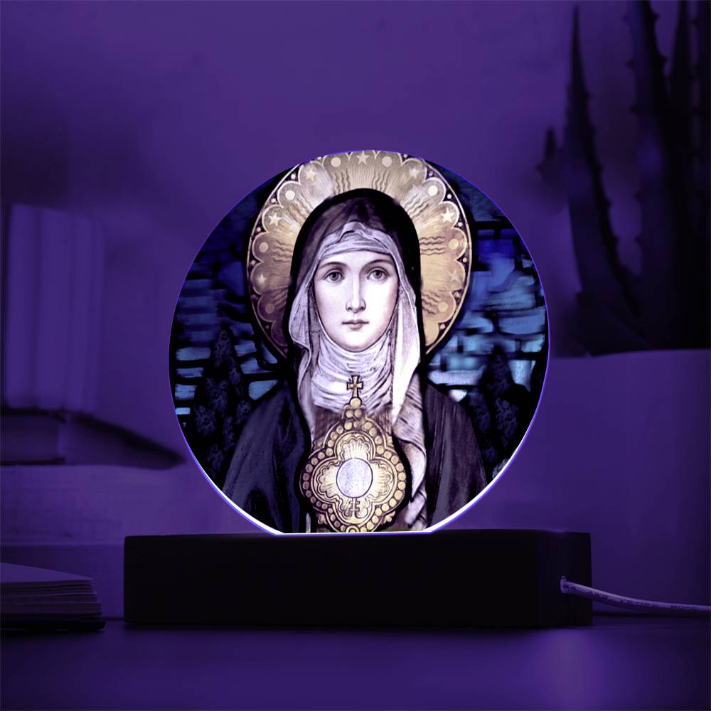 Saint Clare of Assisi Acrylic Circle Plaque