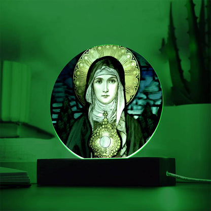 Saint Clare of Assisi Acrylic Circle Plaque