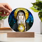 Saint Clare of Assisi Acrylic Circle Plaque